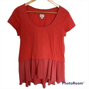 Anthropologie size medium shirt coral
